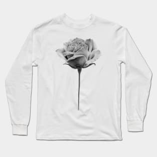 Minimalist rose without thorns drawing Long Sleeve T-Shirt